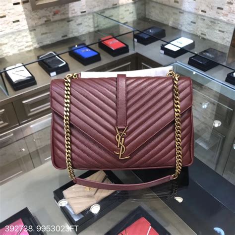 burgundy bag ysl|ysl small college bag.